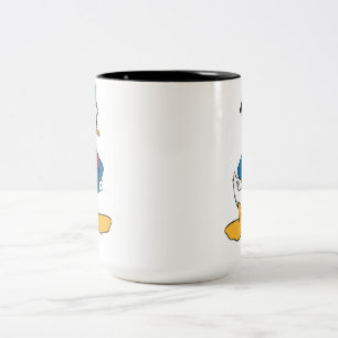 CUTE WHIMISICAL FOLK ART DUCK  Two-Tone COFFEE MUG