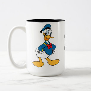 CUTE WHIMISICAL FOLK ART DUCK Two-Tone COFFEE MUG