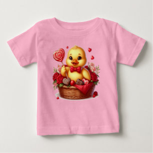 Cute/Whimisical Valentine's day duck Baby T-Shirt