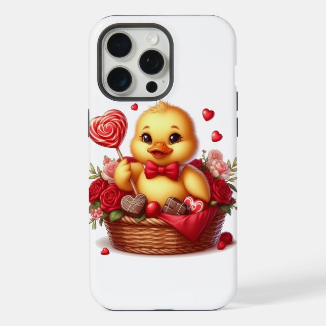 Cute/Whimisical Valentine's day duck iPhone Case (Back)