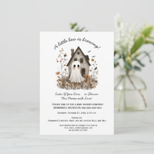 Cute Whimsical Baby Boo is Brewing Baby Shower  Invitation