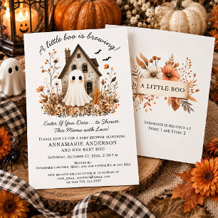 Cute Whimsical Baby Boo is Brewing Baby Shower  Invitation