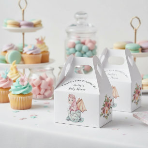 Cute Whimsical Baby Dragon Thank You Baby Shower  Favour Box