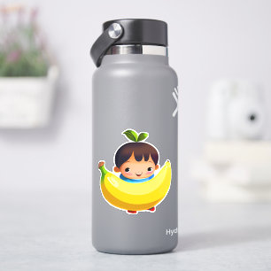 Cute whimsical banana cartoon sticker