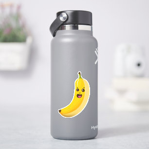 Cute whimsical banana cartoon sticker