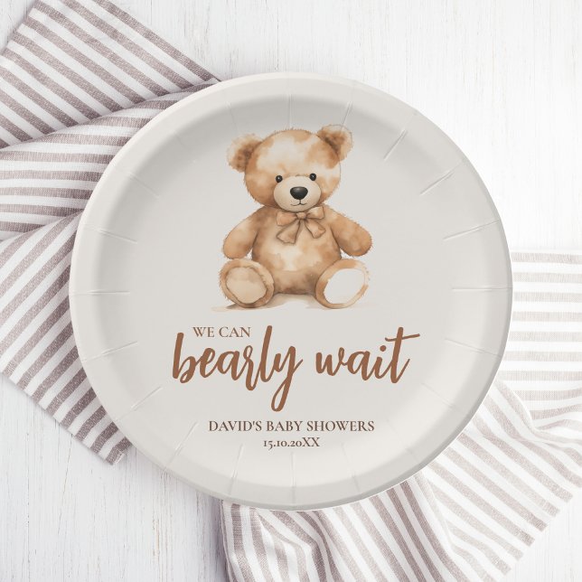 Cute Whimsical Bear  Paper Plate (Creator Uploaded)