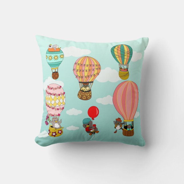 Cute Whimsical Bird Illustration for Kids Cushion (Front)