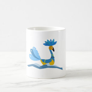 Cute Whimsical bird swimming in the water Coffee Mug