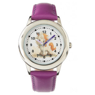 Cute Whimsical Brown Pony Horse Kids Watch