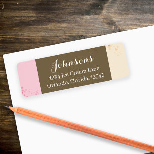 Cute Whimsical Calligraphy Sprinkle Return Address