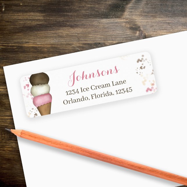 Cute Whimsical Calligraphy Sprinkle Return Address (Creator Uploaded)