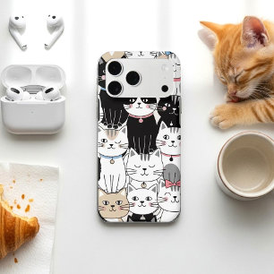 Cute Whimsical Cat Pattern