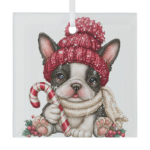 CUTE WHIMSICAL CHRISTMAS THEMED PUPPY DOG