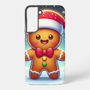Cute Whimsical Christmas/winter gingerbread man Samsung Galaxy Case