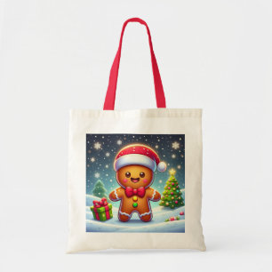 Cute Whimsical Christmas/winter gingerbread man Tote Bag