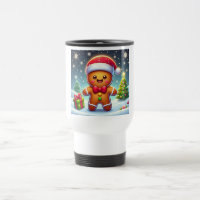 Cute Whimsical Christmas/winter gingerbread man