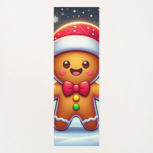 Cute Whimsical Christmas/winter gingerbread man Yoga Mat
