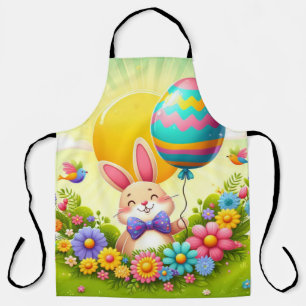 Cute, whimsical & colorful Easter bunny Apron