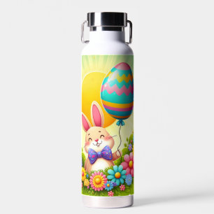 Cute, whimsical & colorful Easter bunny Water Bottle