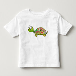 Cute Whimsical Colorful Turtle Toddler T-Shirt