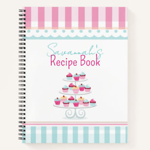 Cute Whimsical Cupcake Tier Recipe Book