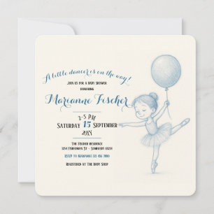 Cute Whimsical dancer Girl's Baby Shower