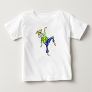 Cute Whimsical Dancing Cow Baby T-Shirt