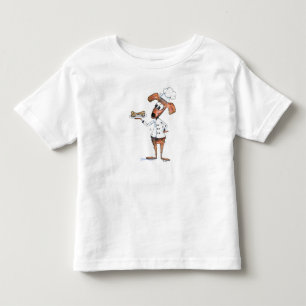 Cute Whimsical Dog Chef Toddler T-Shirt