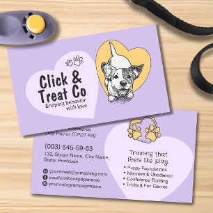 Cute Whimsical Dog Trainer Business Card