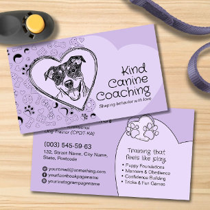 Cute Whimsical Dog Trainer Business Card