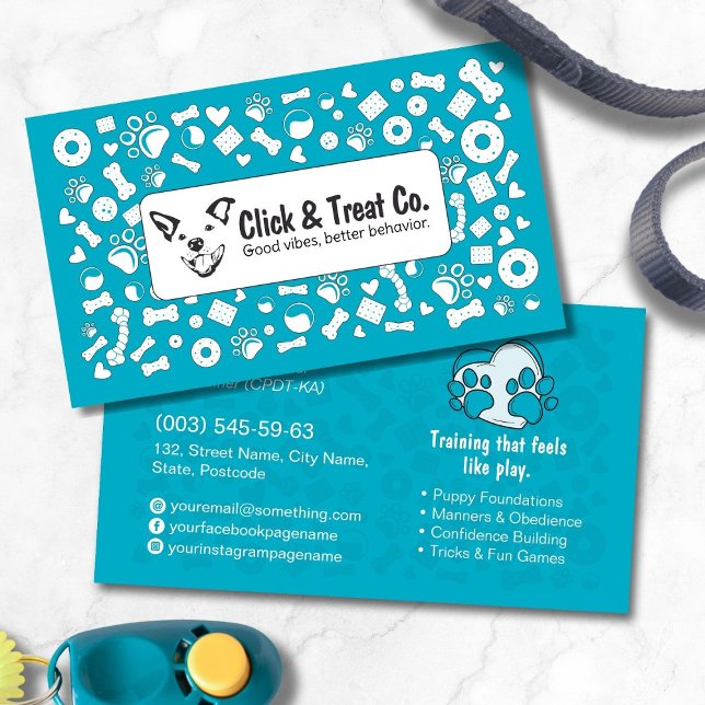 Cute Whimsical Dog Trainer Business Card (Creator Uploaded)
