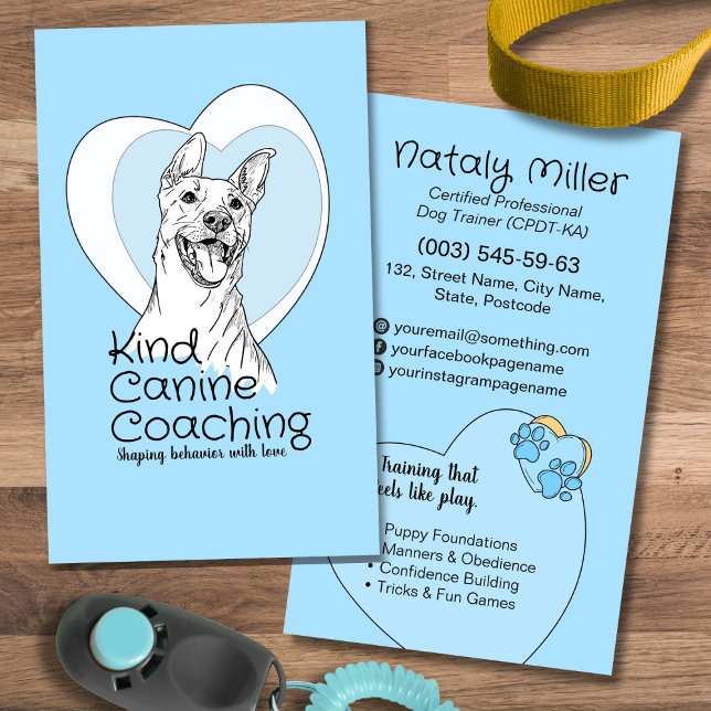 Cute Whimsical Dog Trainer Business Card (Creator Uploaded)