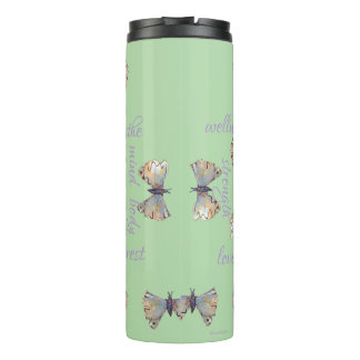 Cute Whimsical Dragonfly Butterfly Maureen Girard Thermal Tumbler