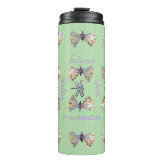 Cute Whimsical Dragonfly Butterfly Maureen Girard Thermal Tumbler