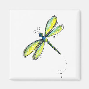 Cute Whimsical Dragonfly Magnet