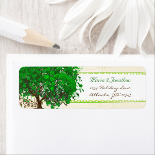Cute Whimsical Emerald Green Heart Leafed Tree