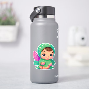 Cute whimsical fairy cartoon sticker