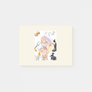 Cute Whimsical Fairy Girl Nature Post-it Notes