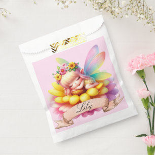 Cute Whimsical Floral Sweet Dreams Sleeping Fairy Favour Bags