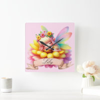 Cute Whimsical Floral Sweet Dreams Sleeping Fairy