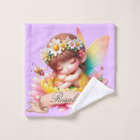 Cute Whimsical Floral Sweet Dreams Sleeping Fairy