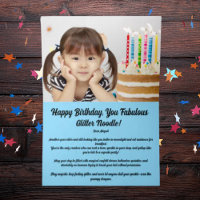 Cute Whimsical Floral Unicorn Photo Kids Birthday