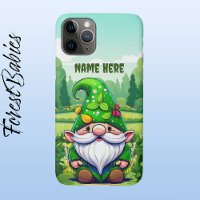 Cute Whimsical Flower Garden Gnome Cartoon Graphic