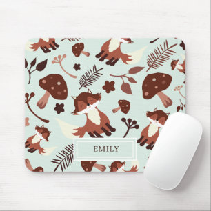 Cute Whimsical Fox Mouse Mat