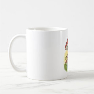 Cute Whimsical Frog Knitting Illustration Coffee Mug