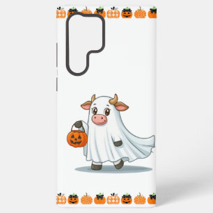 Cute, whimsical, ghost cow samsung galaxy case