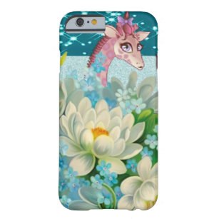 Cute Whimsical Giraffe -Blooming Flowers Barely There iPhone 6 Case