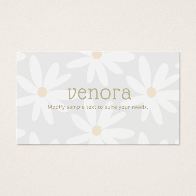 Cute Whimsical Grey Daisy Floral (Front)