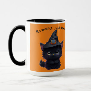 Cute whimsical Halloween black cat Mug
