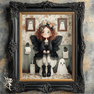 Cute Whimsical Halloween Fairy And Ghost Decoupage Tissue Paper